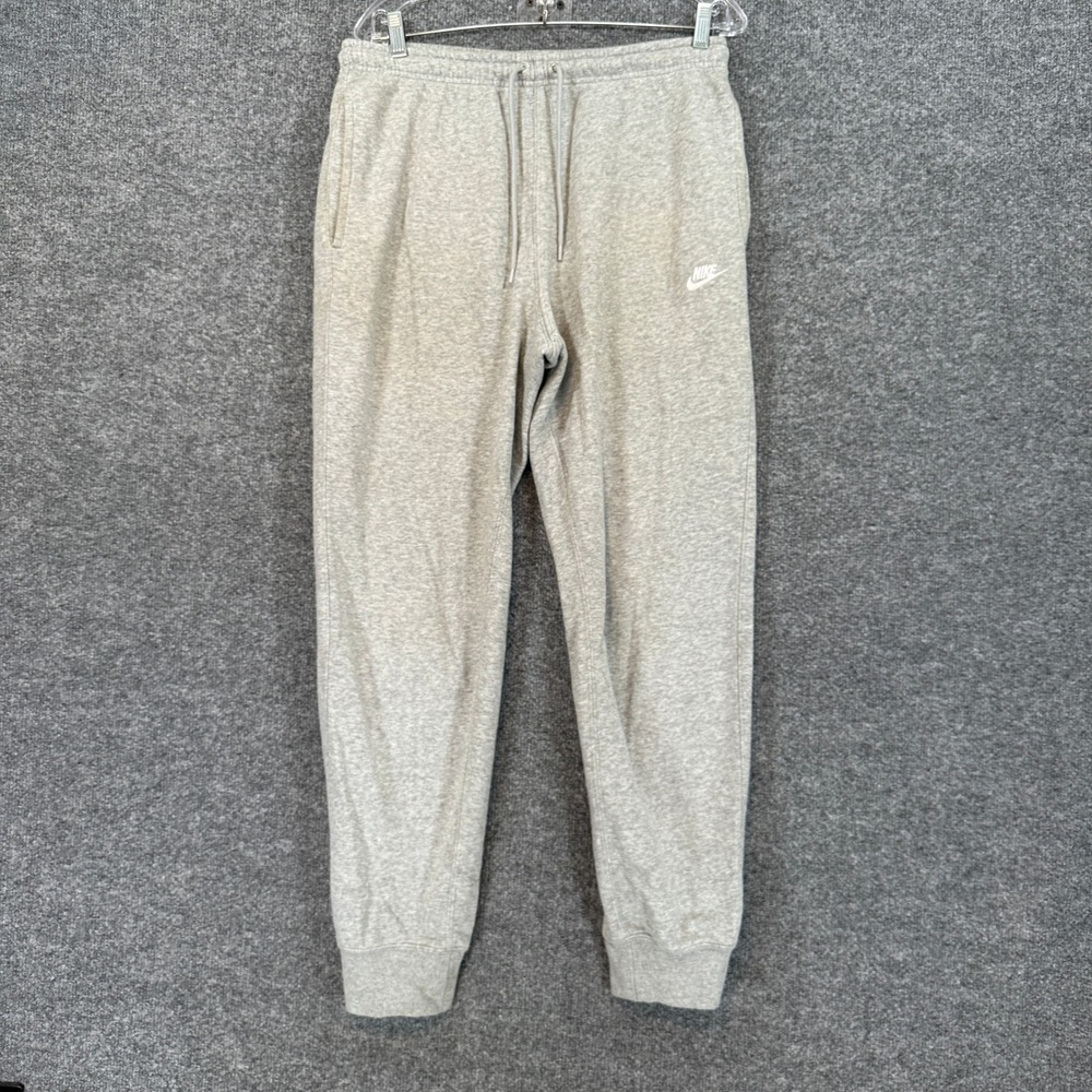 Nike Joggers Mens Medium Gray Fleece Tapered Sweatpants Athletic Lounge